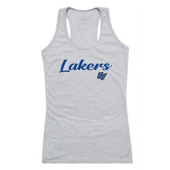 W Republic 557-308-HGY-02 Women Grand Valley State Lakers Script Tank T-Shirt, Heather Grey - Medium