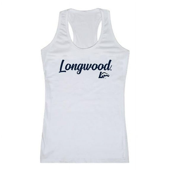 W Republic 557-330-WHT-01 Women Longwood Lancers Script Tank T-Shirt, White - Small