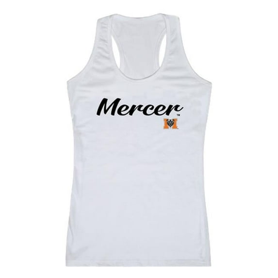 W Republic 557-340-WHT-02 Women Mercer Bears Script Tank T-Shirt, White - Medium