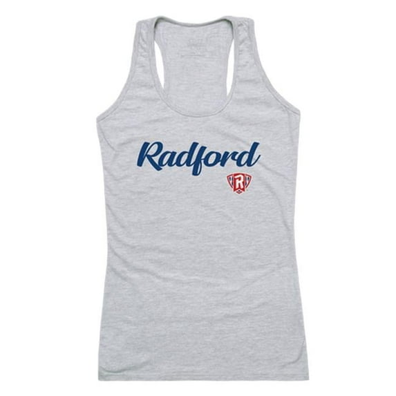 W Republic 557-366-HGY-05 Radford University Script Tank Top for Women, Heather Grey - 2XL