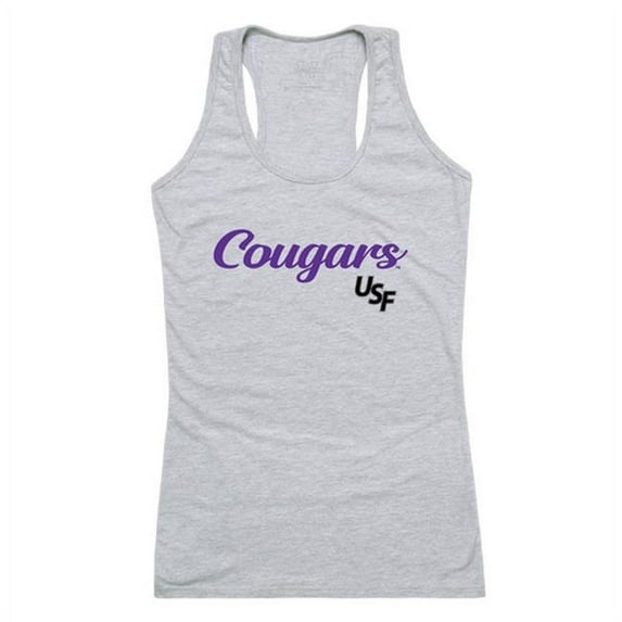 W Republic 557-380-HGY-05 University of Sioux Falls Script Tank Top for Women, Heather Grey - 2XL
