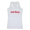 thumbnail image 1 of W Republic 557-382-WHT-02 University of South Alabama Script Tank Top for Women, White - Medium, 1 of 1