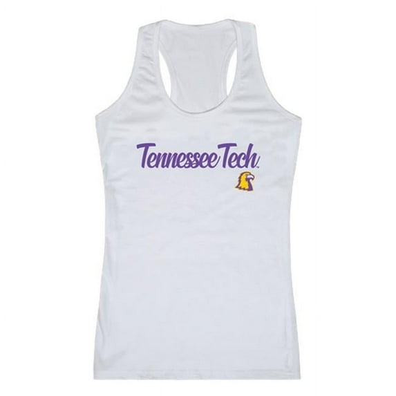 W Republic 557-391-WHT-05 Tennessee Tech University Script Tank Top for Women, White - 2XL