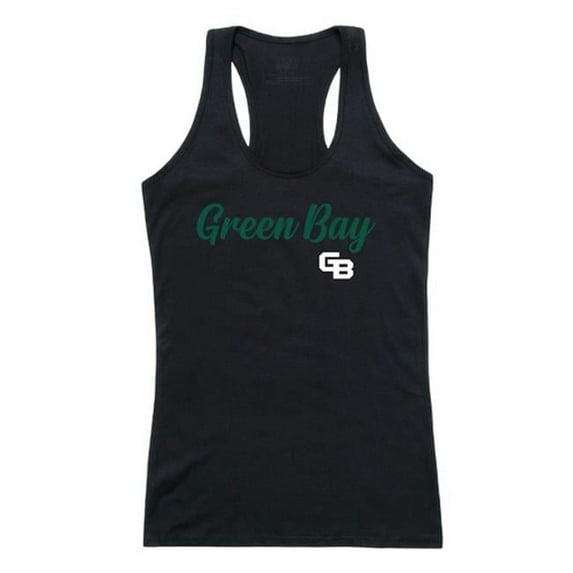 W Republic 557-397-BLK-02 University of Wisconsin-Green Bay Script Tank Top for Women, Black - Medium