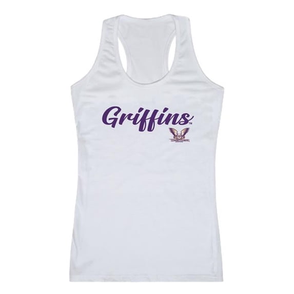 W Republic 557-421-WHT-05 University of Westminster Script Tank Top for Women, White - 2XL