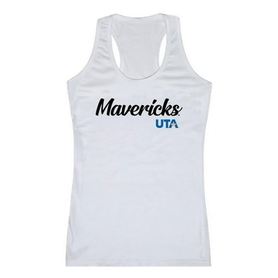 W Republic 557-433-WHT-02 University of Texas at Arlington Script Tank Top for Women, White - Medium