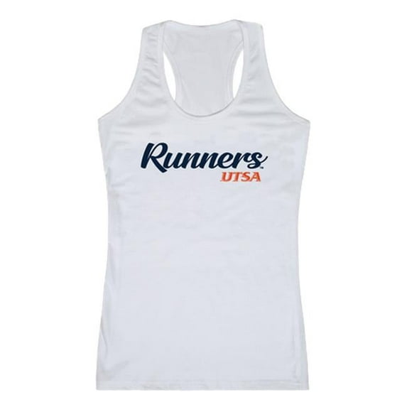 W Republic 557-435-WHT-01 University of Texas at San Antonio Script Tank Top for Women, White - Small