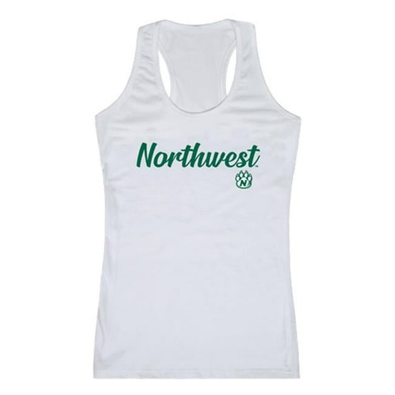 W Republic 557-440-WHT-02 Northwest University Script Tank Top for Women, White - Medium