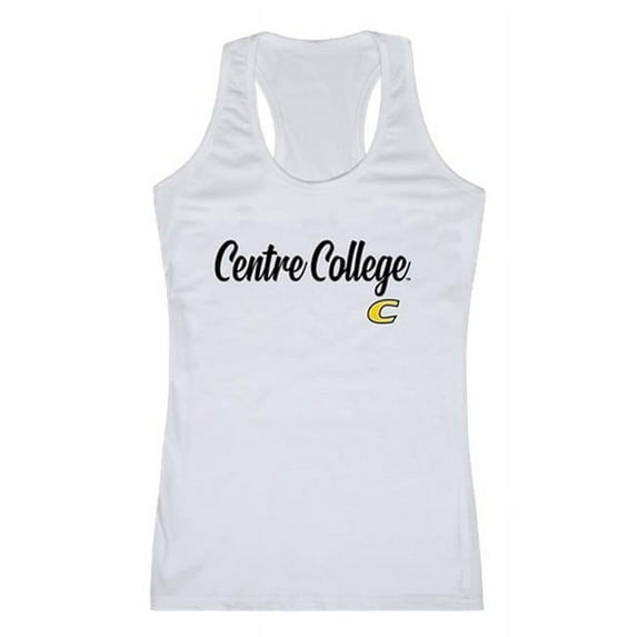 W Republic 557-450-WHT-03 Women Centre College Script Tanks, White - Large