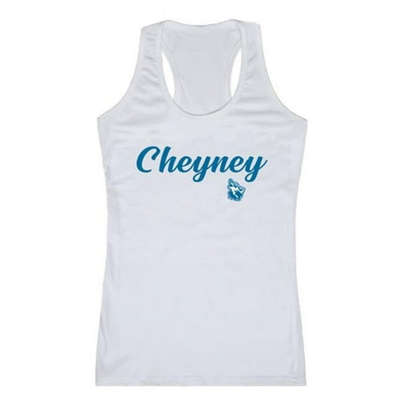 W Republic 557-509-WHT-02 Cheyney University Wolves Script Tank Top, White - Medium
