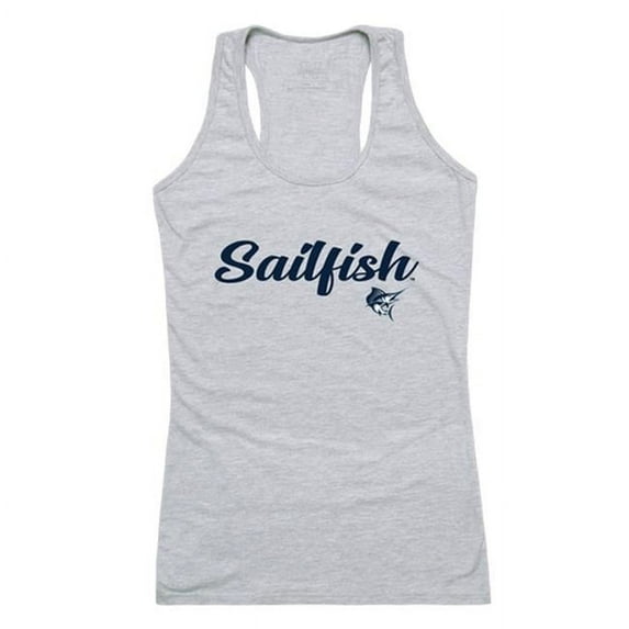 W Republic 557-568-HGY-04 Palm Beach Atlantic University Sailfish Script Tank Top, Heather Grey - Extra Large