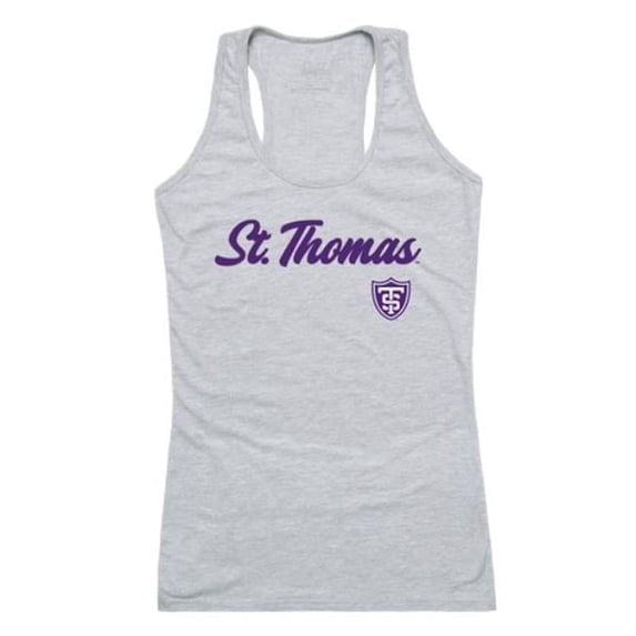 W Republic 557-591-HGY-03 University of St. Thomas Tommies Script Tank Top, Heather Grey - Large