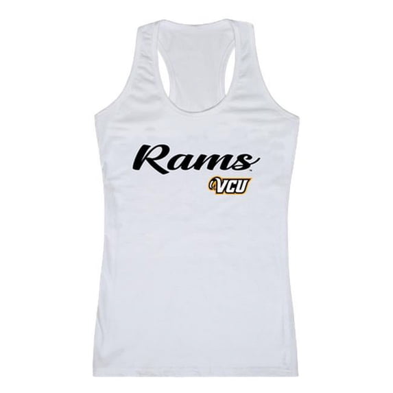 W Republic 557-599-WHT-04 Virginia Commonwealth University Rams Script Tank Top, White - Extra Large