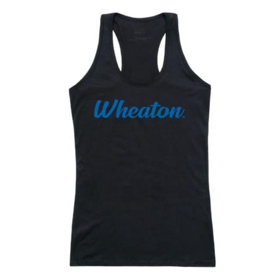 W Republic 557-605-BLK-02 Wheaton College Lyons Script Tank Top, Black - Medium