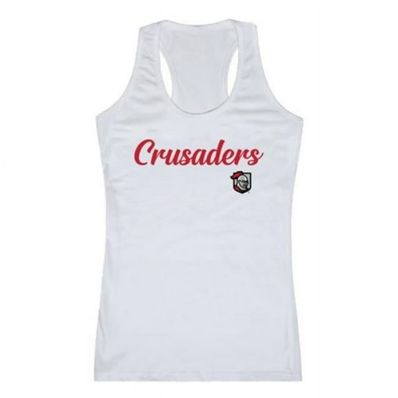 W Republic 557-616-WHT-04 Belmont Abbey College Crusaders Script Tank Top, White - Extra Large