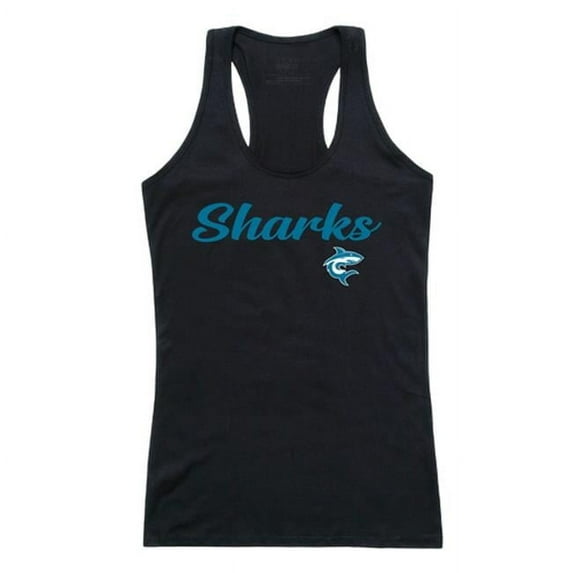W Republic 557-651-BLK-03 Hawaii Pacific University Sharks Script Tank Top, Black - Large