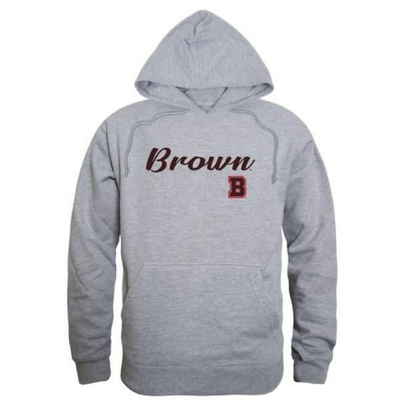 W Republic 558-106-HG2-02 Brown University Bears Script Hoodie, Heather Grey - Medium