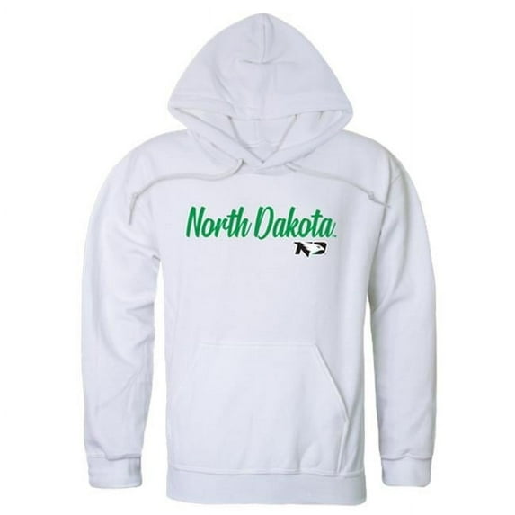 W Republic 558-141-WHT-03 Men University of North Dakota Script Hoodie, White - Large