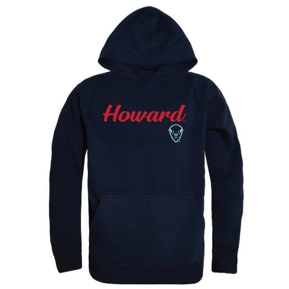 W Republic 558-171-NVY-04 Men Howard Bison Script Hoodie, Navy - Extra Large