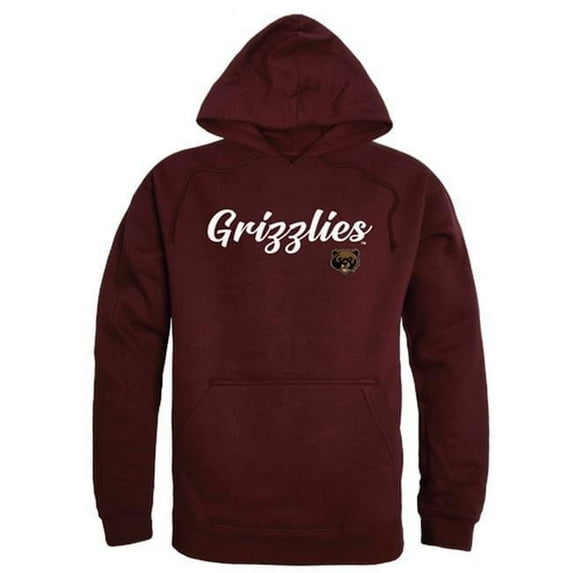 W Republic 558-191-MAR-03 Men Montana Grizzlies Script Hoodie, Maroon - Large
