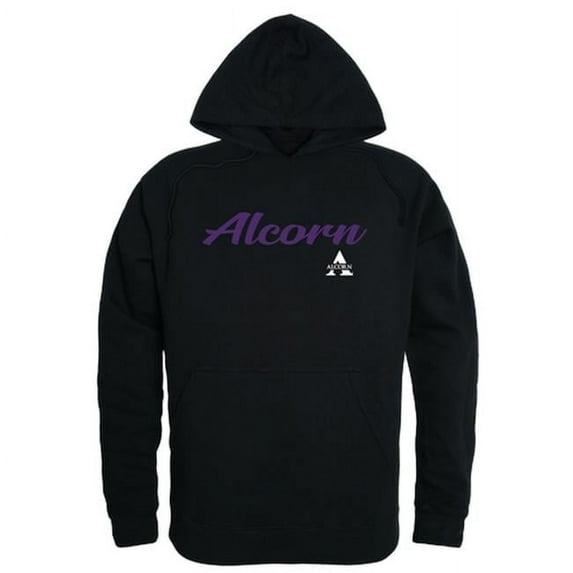 W Republic 558-261-BLK-04 Men Alcorn State Bravehawks Script Hoodie, Black - Extra Large