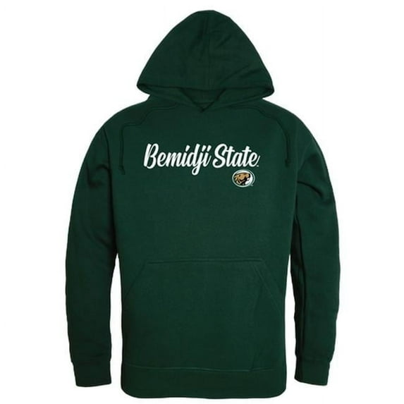W Republic 558-266-FOR-02 Men Bemidji State Beavers Script Hoodie, Forest Green - Medium