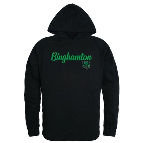 W Republic 558-267-BLK-04 Men Binghamton University Bearcats Script Hoodie, Black - Extra Large