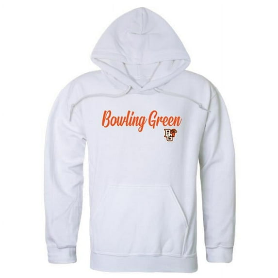 W Republic 558-269-WHT-03 Men Bowling Green State Falcons Script Hoodie, White - Large