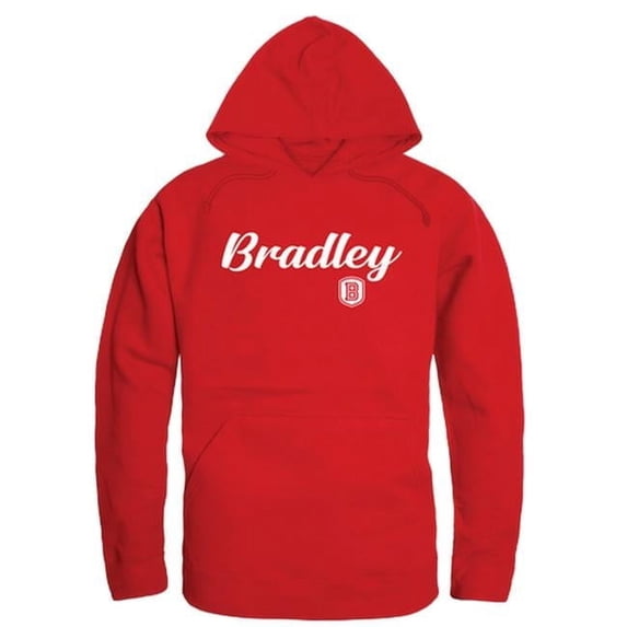 W Republic 558-270-RED-03 Men Bradley Braves Script Hoodie, Red - Large