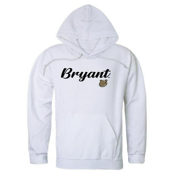 W Republic 558-272-WHT-05 Men Bryant University Bulldogs Script Hoodie, White - 2XL