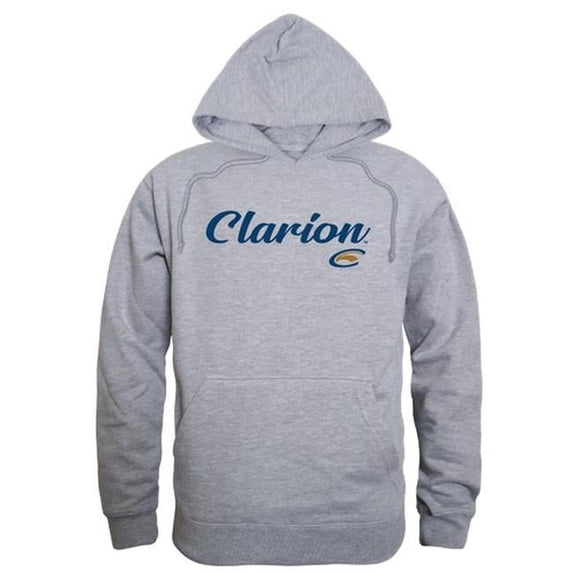 W Republic 558-280-HGY-02 Men Clarion Golden Eagles Script Hoodie, Heather Grey - Medium