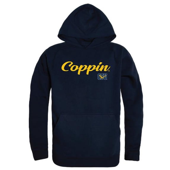 W Republic 558-286-NVY-03 Men Coppin State Eagles Script Hoodie, Navy - Large