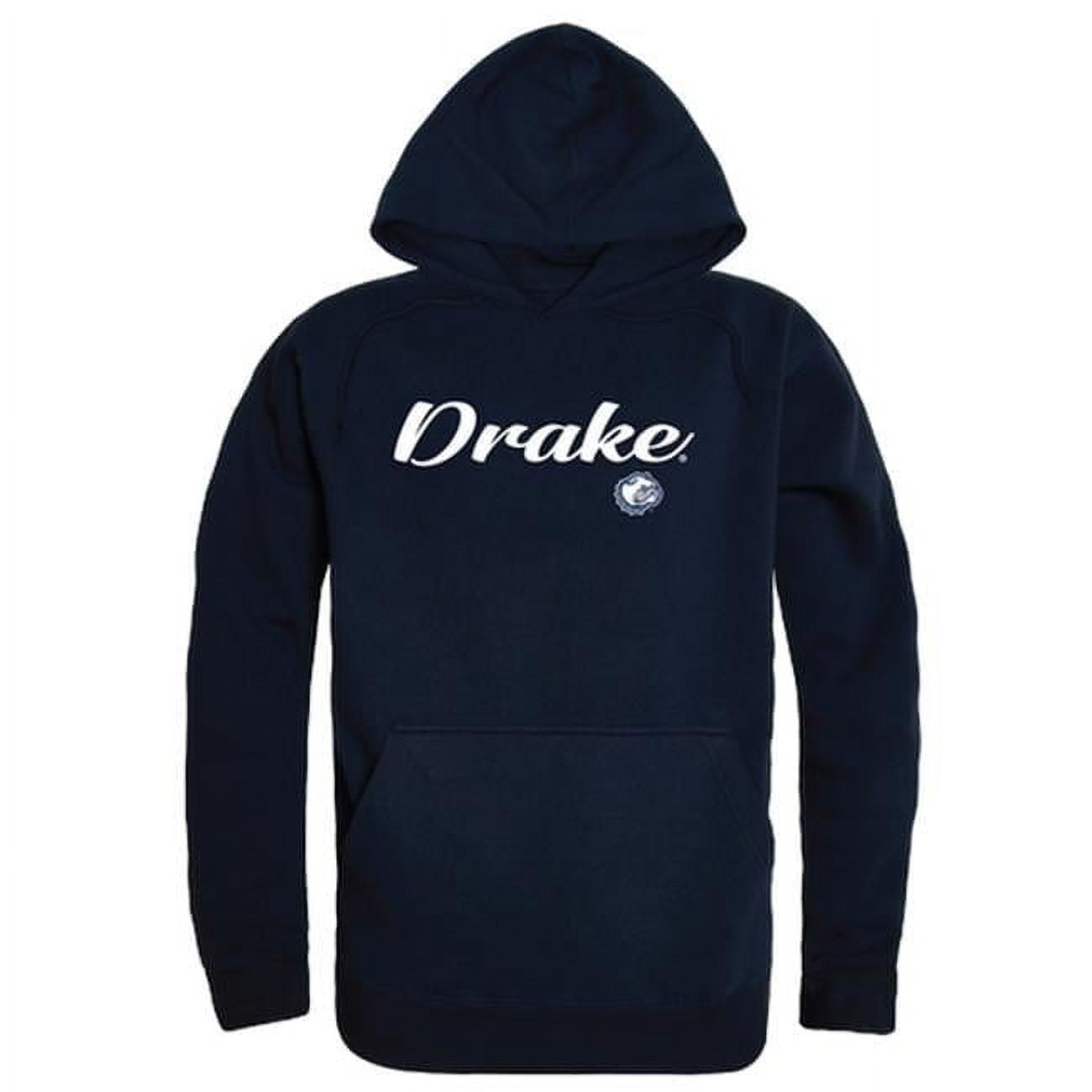 W Republic 558-292-NVY-04 Men Drake University Bulldogs Script Hoodie ...