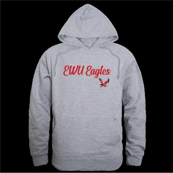 W Republic 558-296-HG2-05 Eastern Washington University Eagles Script Hoodie, Heather Grey - 2XL