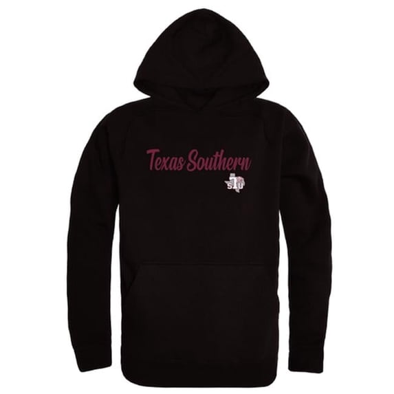 W Republic 558-393-BLK-04 Men Texas Southern Tigers Script Hoodie, Black - Extra Large