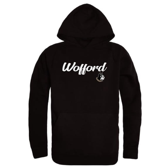 W Republic 558-415-BLK-03 Men Wofford Terriers Script Hoodie, Black - Large