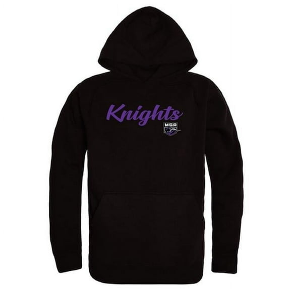 W Republic 558-420-BLK-05 Men Middle Georgia State Knights Script Hoodie, Black - 2XL