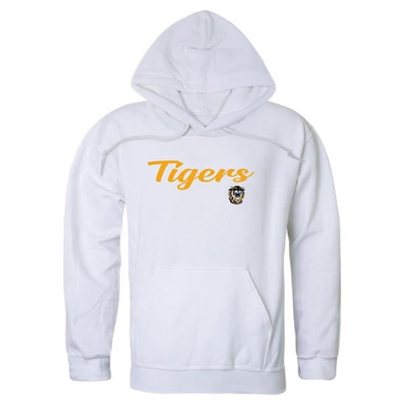 W Republic 558-442-WHT-04 Fort Hays State University Script Hoodie, White - Extra Large