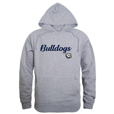 W Republic 558-488-HGY-03 Wingate University Bulldogs Script Hoodie, Heather Grey - Large