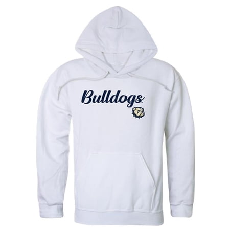W Republic 558-488-WHT-05 Wingate University Bulldogs Script Hoodie, White - 2XL