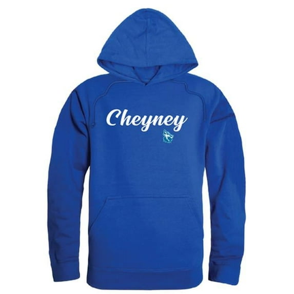 W Republic 558-509-RYL-04 Cheyney University Wolves Script Hoodie, Royal - Extra Large
