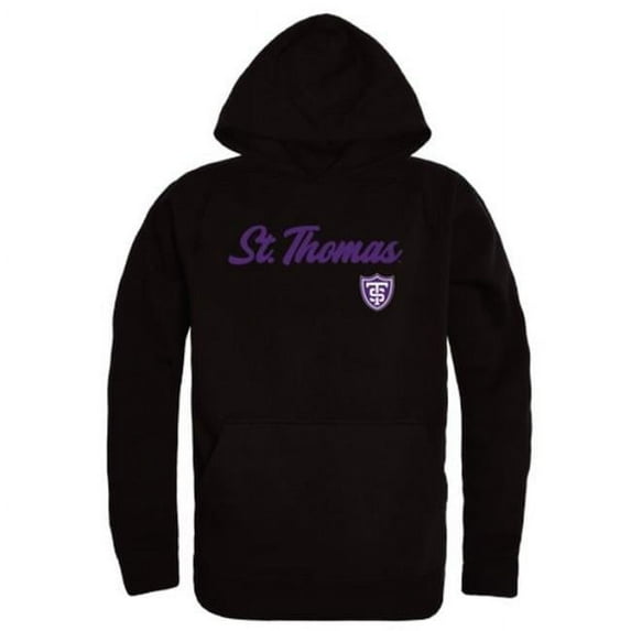W Republic 558-591-BLK-02 University of St. Thomas Tommies Script Hoodie, Black - Medium