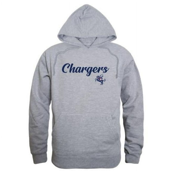 W Republic 558-623-HGY-02 Carl Sandburg College Chargers Script Hoodie, Heather Grey - Medium