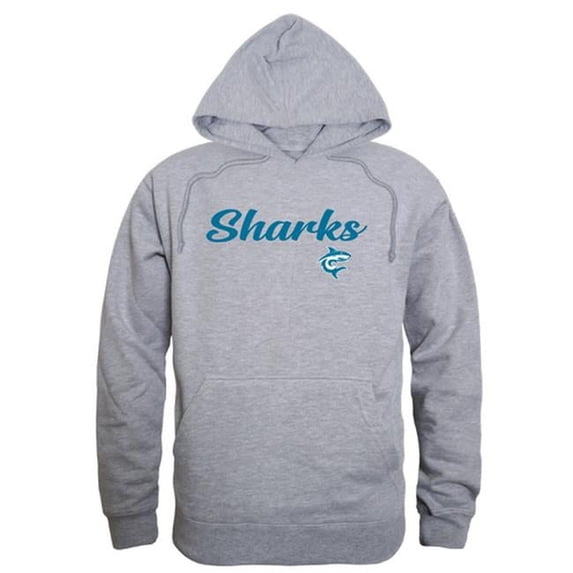 W Republic 558-651-HGY-01 Hawaii Pacific University Sharks Script Hoodie, Heather Grey - Small
