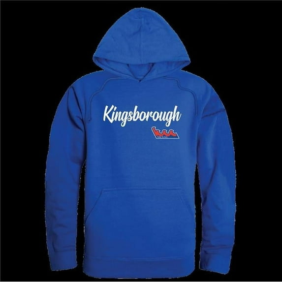 W Republic 558-660-RYL-03 Kingsborough Community College The Wave Script Hoodie, Royal - Large