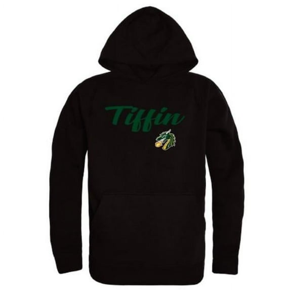 W Republic 558-678-BLK-04 Tiffin University Dragons Script Hoodie, Black - Extra Large