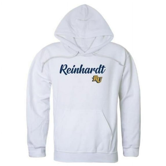 W Republic 558-696-WHT-03 Reinhardt University Eagles Script Hoodie, White - Large