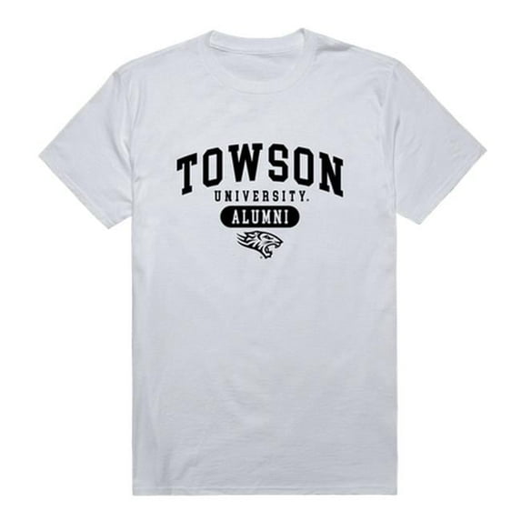 W Republic 559-153-WHT-04 Men Towson Tigers Alumni T-Shirt, White - Extra Large