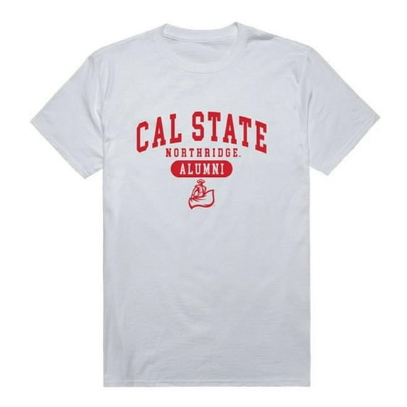 W Republic 559-166-WHT-05 California State University, Northridge Men Alumni T-Shirt, White - 2XL