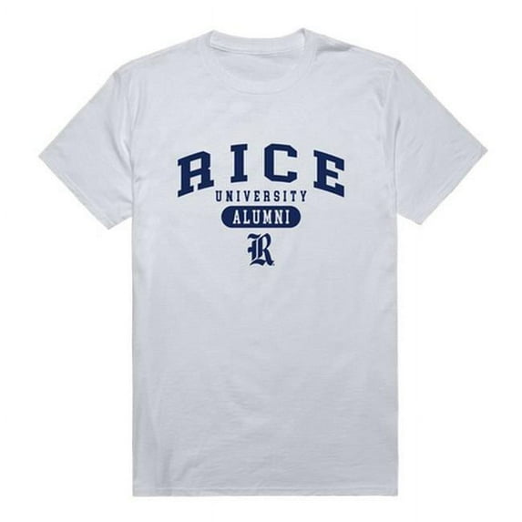 W Republic 559-172-WHT-01 Rice University Men Alumni T-Shirt, White - Small